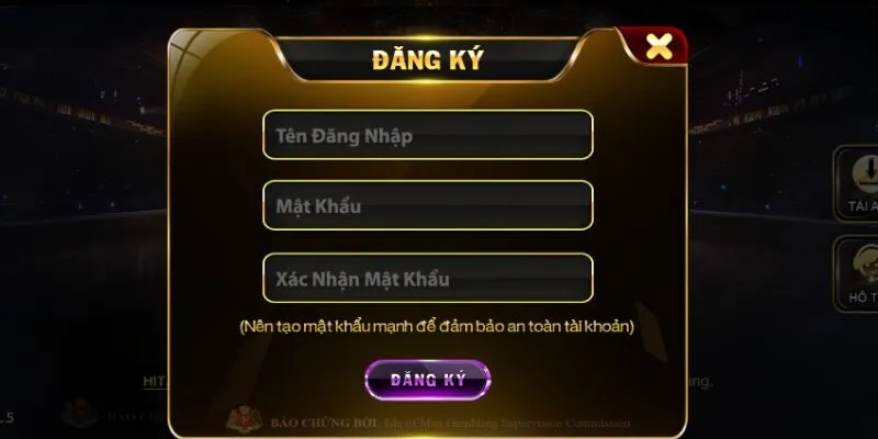 Đăng ký tài khoản tại Hitclub chỉ với vài bước đơn giản
